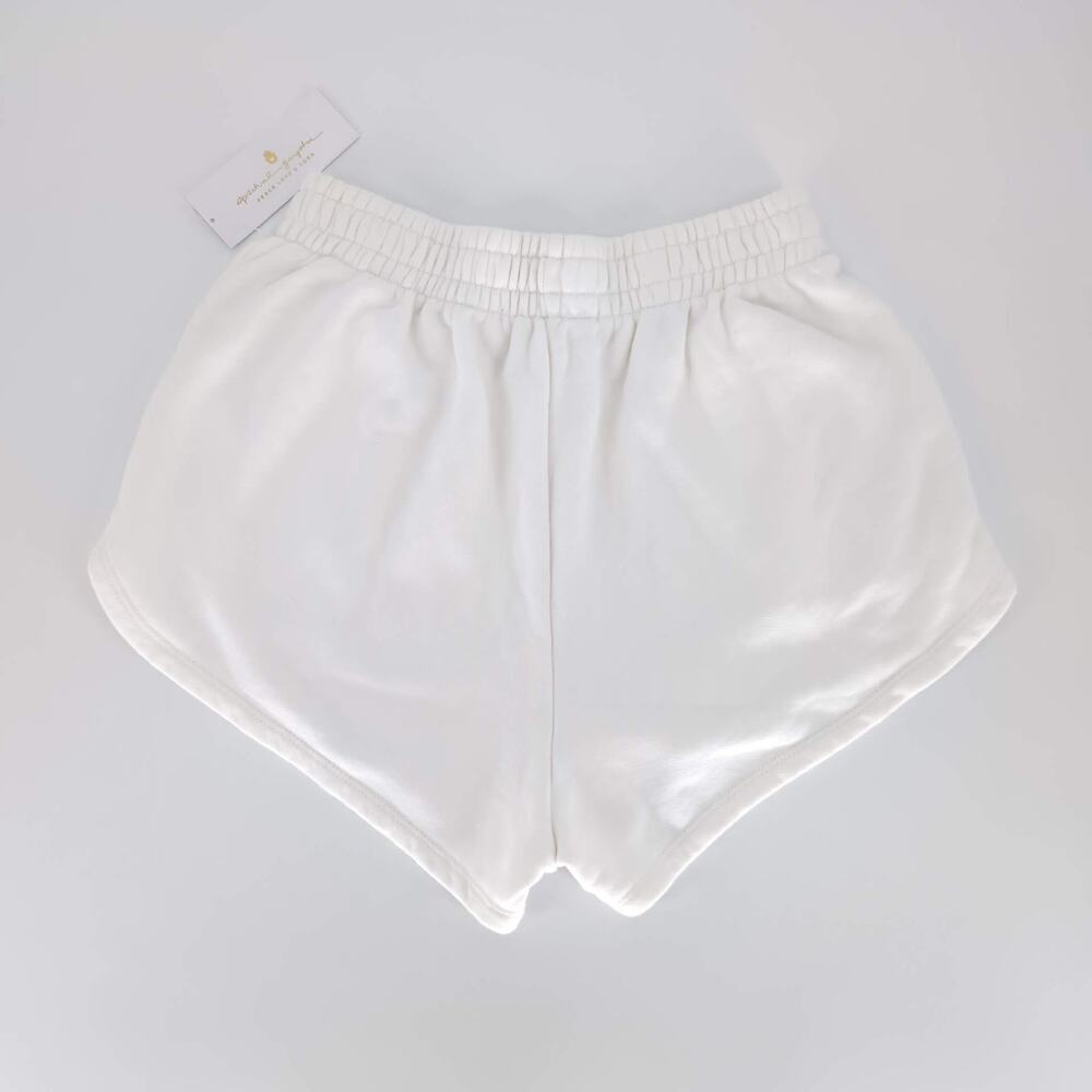 Spiritual Gangster White Cotton Lounge Sadie Terry NWT Shorts w Pockets - Size S - Picture 13 of 13